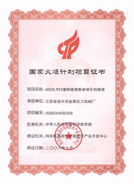 China Jiangsu Province Yixing Nonmetallic Chemical Machinery Factory Co.,Ltd zertifizierungen